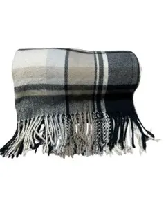 Samansa Mos2 ウール混チェックマフラー　サマンサモスモス