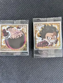 ワンピース大海賊シールウエハースのシール　ルフィGR×2枚セット