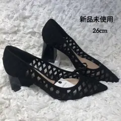 る*か様 未使用　タグ付　Zara シースルー　メッシュ　パンプス　レザー　26のサムネイル