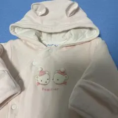 美品familiarファミリア♡2way中綿入りおくるみ兼ジャンプスーツ5080