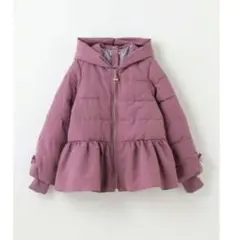 未使用　エニィファム　フード留め付きコート　110　中綿　ペプラム