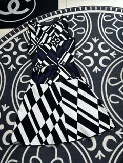 BCBGMAXAZRIA 幾何学模様 ノースリーブワンピース S