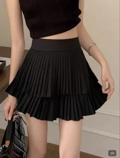 SHEIN プリーツスカート ミニ ブラック