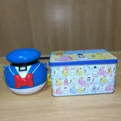 ディズニー　ドナルド　スナックケースとお菓子缶