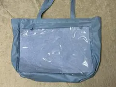 ダイソー　A 3 痛バッグ トートバッグ ブルー　水色