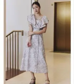 スナイデル snidel ラッフルカラーワンピース