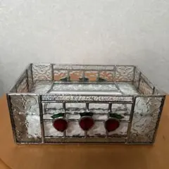◼️昭和レトロ◼️花柄タイルのレコードラック ナガオカ製 ビンテージ