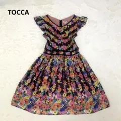o様専用 TOCCA トッカ 花柄ワンピース フリル袖 Aライン 総柄 M