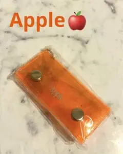 新品　アップルコンピュータ　Apple キーケース　蛍光オレンジ