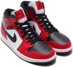 NIKE エアジョーダン1 MID シカゴブラックTOE23.5