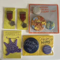 未開封・未使用 嵐 チャーム 缶バッジ セット 銀テ オマケ付き