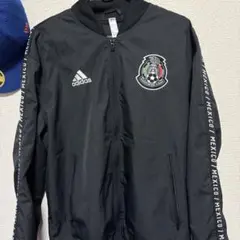 adidas メキシコ代表 ナイロンジャケット 黒
