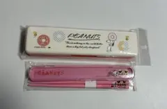 ⭐︎新品未使用　スヌーピー　ピンク箸　スプーンと箸　カトラリー2点セット