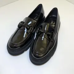 (新品)Luca Grossi エナメルローファー 厚底23cm