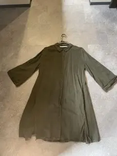 ZARA Trafaluc オリーブグリーン シャツワンピース