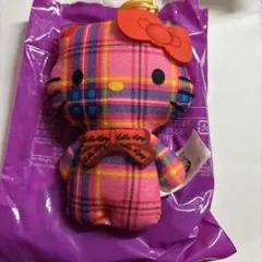 ハローキティ ハッピーセット チェック柄ぬいぐるみ
