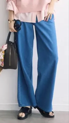 自由区ウスカルデニムワイドストレート パンツのサムネイル
