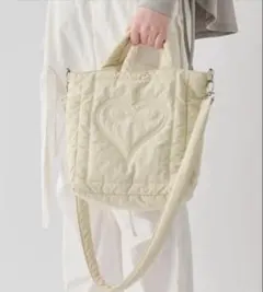 padded heart bag/ハートモチーフキルティングバッグ　idemのサムネイル