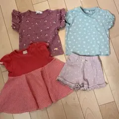 petit main他　キッズ服 80〜100 シャツ、ズボンセット