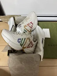 GUCCI グッチスニーカー レインボーグリッターロゴ新品