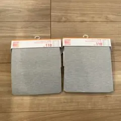 UNIQLO ヒートテックUネックT 110 グレー　2点セット