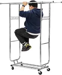 新品】ハンガーラック 耐荷重275kg 超強靭スチールパイプ 3way - メルカリ