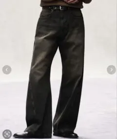 【WYM LIDNM】VINTAGE WASHED CURVED DENIM