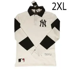 ニューエラ 長袖 ロンT ヤンキース NY ベージュ オフホワイト 海外2XL
