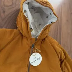 新品　Konges Sloejd リバーシブルレモン柄コート　116/122