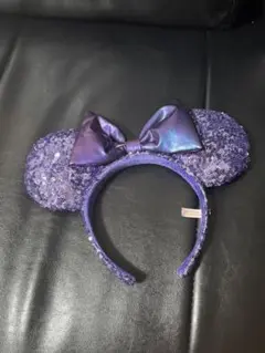 ミニー 紫色のラメ入りカチューシャ