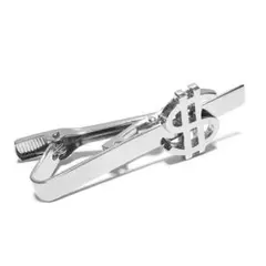 cl-0096-2　ネクタイピン　ドルマーク　＄　お金　マネー　シルバー