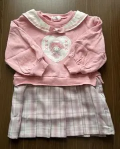 【美品】ベビードール　マイメロ柄ワンピース100