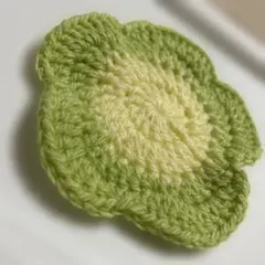 かぎ針編み 花形コースター
