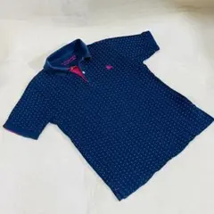 BURBERRY バーバリーブラックレーベル ポロシャツ　ドット柄　リネンM