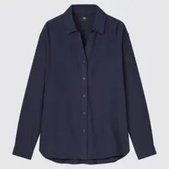 ライトフランネルシャツ　ネイビー