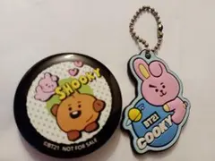 BT21 Shooky & Cooky 缶バッジ・キーホルダーセット