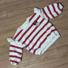 【いおりお様専用】ZARA ミニーマウス 赤白ストライプ トレーナー 約90cm