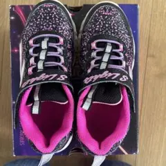 Skechers ブラック ピンク スニーカー19cm