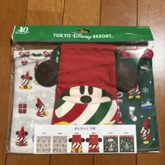 東京ディズニーリゾート 40周年 クリスマス きんちゃく3枚セットのサムネイル