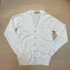 EAST BOY ホワイト Vネックカーディガン　サイズ9