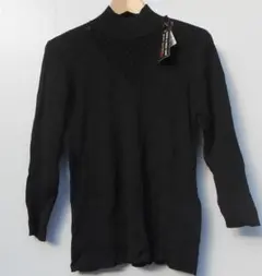 【タグ付】HAVE A NICETRIP レースハイネック リブセーター 黒 M