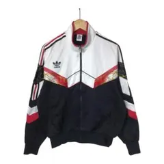 90s アディダス　トラックジャケット　ヴィンテージ　トレフォイルロゴ　デサント