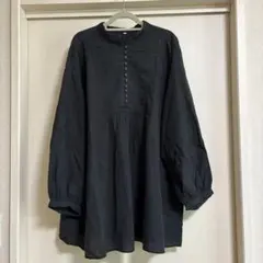 シャツ　ブラウス　長袖　ブラック