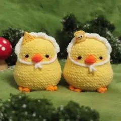 ハンドメイド ひよこ あみぐるみキーホルダー（※1点販売） バッグチャーム