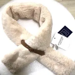 ポルカポルカ　ファーマフラー バックル付き☆新品タグ付き