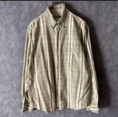 Columbia チェックシャツ Mサイズ ベージュ系 ゆるダボビッグ