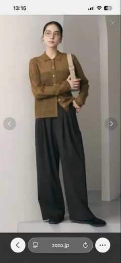 BEAUTY&YOUTH 毛ポリエステルブレンド ワイドタックパンツ
