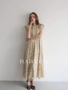 acka flower lace drape one-piece