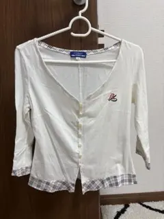 BURBERRY BLUELABEL ホワイトカーディガン 38