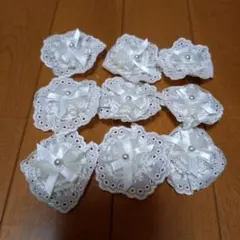 リボン　手芸用　りぼん　ホワイト　系　レース　ハンドメイド